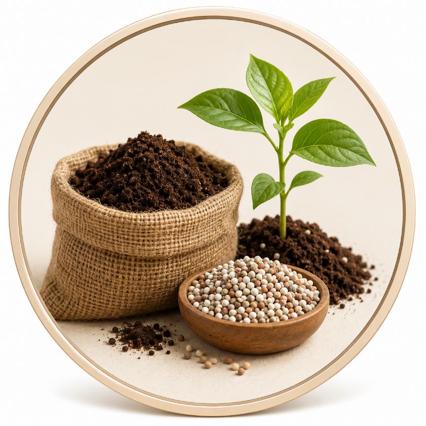 Đất trồng và phân bón cho cây xanh và sân vườn